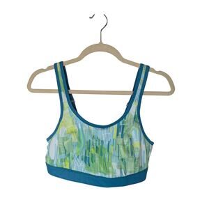 Title Nine Adjustable Strap No Underwire Sports Bra Athletic Blue Women Size 36C